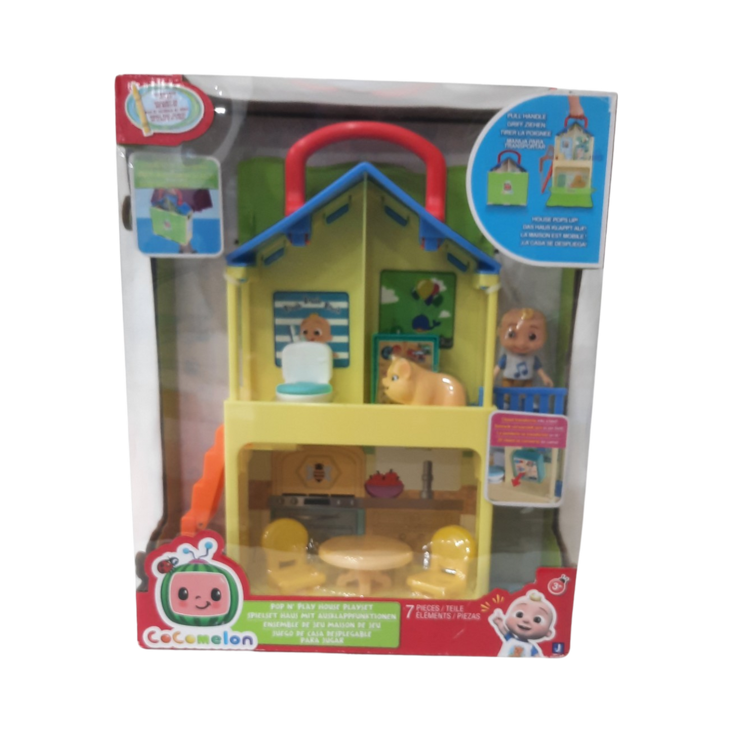 Cocomelon Medium Playset (Cocomelon'S Pop N' Play House)- 2 Figures & 5 Accessories