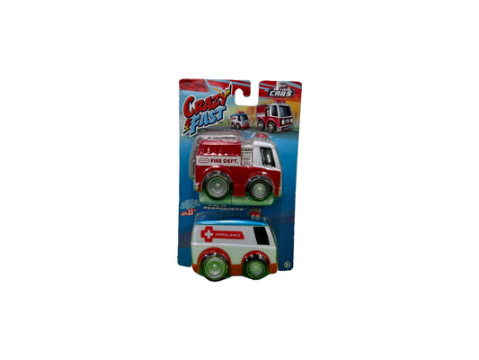 Crazy Fast Cars 2-Pack-  Racin’ Responders