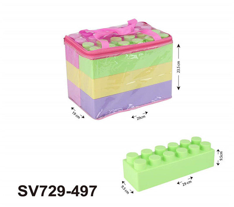 6Pcs Pink Building Blocks