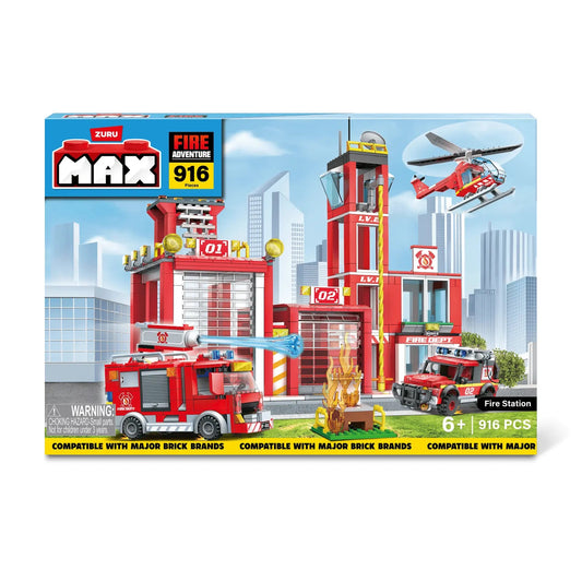 Max City INT, Fire Station Playset 933 bricks,bulk